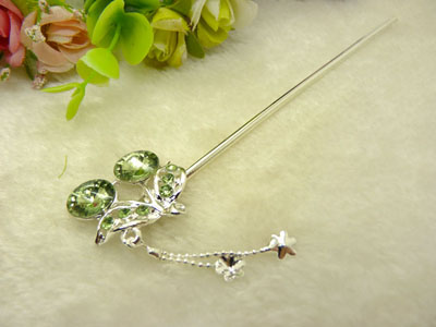 手工复古典岫玉发簪子发叉汉服旗袍古装头饰发叉-27号	