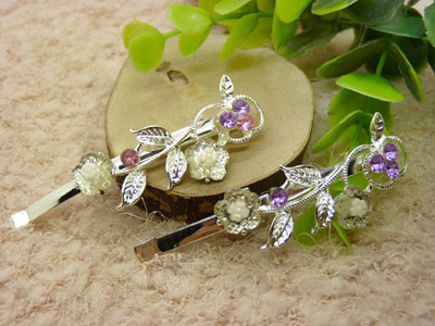 韩国头饰繁花春水发夹对夹边夹刘海夹-长拱夹对夹17号