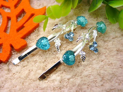 韩国头饰繁花春水发夹对夹边夹刘海夹-长拱夹对夹17号	