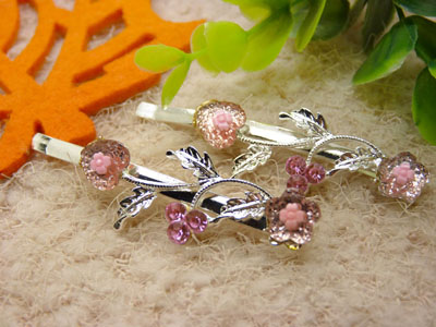 韩国头饰繁花春水发夹对夹边夹刘海夹-长拱夹对夹17号	