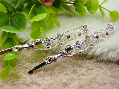 水钻一字夹韩版时尚对夹新款边夹百搭发饰头饰-9号	