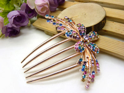 镶钻水钻盘发插梳发梳发插发簪插梳盘发发饰-22号-12号	