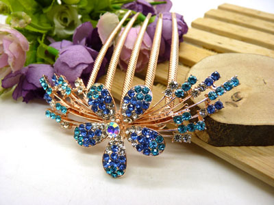 镶钻水钻盘发插梳发梳发插发簪插梳盘发发饰-22号-12号	