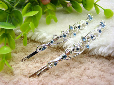 水钻一字夹韩版时尚对夹新款边夹百搭发饰头饰-9号	