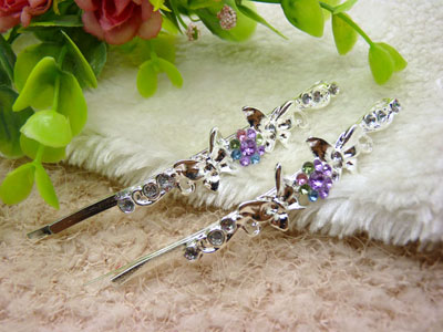 水钻一字夹韩版时尚对夹新款边夹百搭发饰头饰-9号	