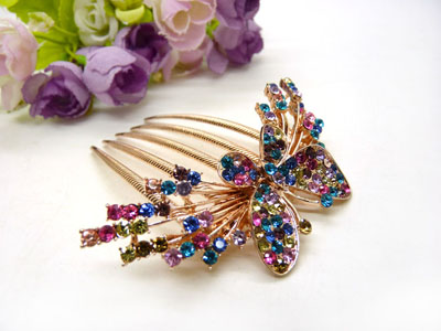 镶钻水钻盘发插梳发梳发插发簪插梳盘发发饰-22号-12号	