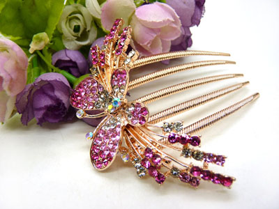 镶钻水钻盘发插梳发梳发插发簪插梳盘发发饰-22号-12号	