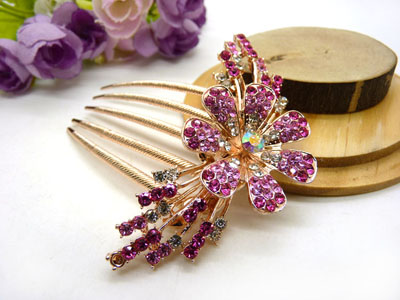 镶钻水钻盘发插梳发梳发插发簪插梳盘发发饰-22号-12号	