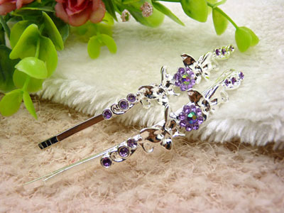 水钻一字夹韩版时尚对夹新款边夹百搭发饰头饰-9号