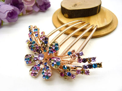 镶钻水钻盘发插梳发梳发插发簪插梳盘发发饰-22号-12号	