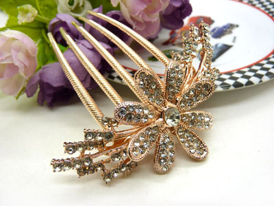 镶钻水钻盘发插梳发梳发插发簪插梳盘发发饰-22号-12号