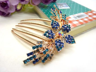 镶钻水钻盘发插梳发梳发插发簪插梳盘发发饰-22号-12号	