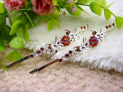  水钻一字夹韩版时尚对夹新款边夹百搭发饰头饰-9号	