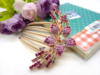 镶钻水钻盘发插梳发梳发插发簪插梳盘发发饰-22号-12号	