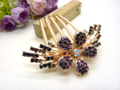 镶钻水钻盘发插梳发梳发插发簪插梳盘发发饰-22号-12号