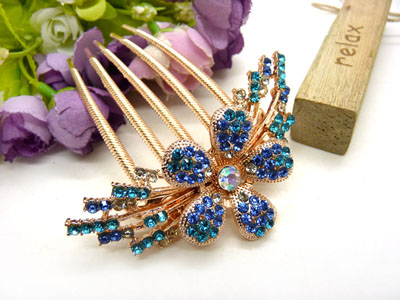 镶钻水钻盘发插梳发梳发插发簪插梳盘发发饰-22号-12号	