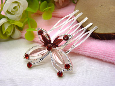 进口水钻发梳头饰品韩版发卡发插