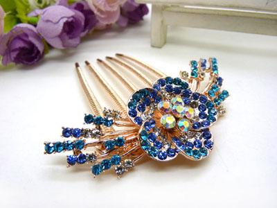 镶钻水钻盘发插梳发梳发插发簪插梳盘发发饰-22号-12号	