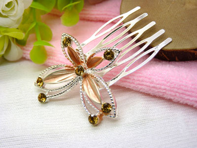 进口水钻发梳头饰品 韩版发卡发插	