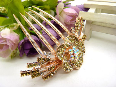 镶钻水钻盘发插梳发梳发插发簪插梳盘发发饰-22号-12号	