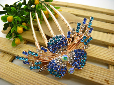 镶钻水钻盘发插梳发梳发插发簪插梳盘发发饰-22号-12号	