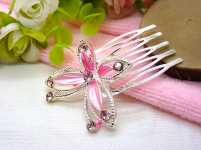 进口水钻发梳头饰品韩版发卡发插