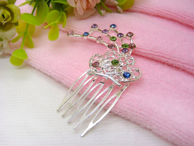 进口水钻发梳头饰品 韩版发卡发插