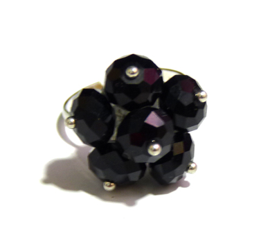 韩版夜店饰品 水晶多色戒指	