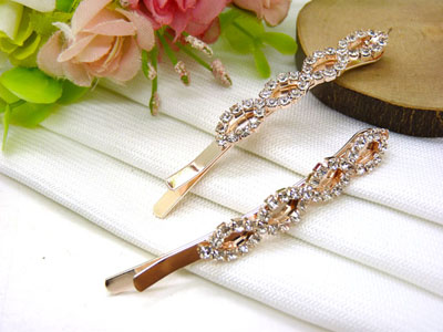 时尚对夹边夹 水钻发卡 简约头饰发饰女	
