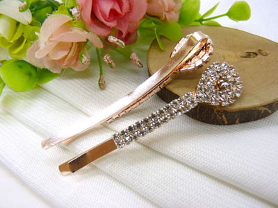 时尚对夹边夹 水钻发卡 简约头饰发饰女	