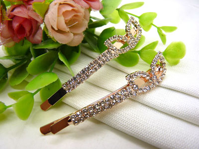 时尚对夹边夹 水钻发卡 简约头饰发饰女	