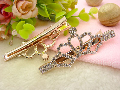 韩国鸭嘴夹发饰水钻发夹边夹一字夹刘海夹