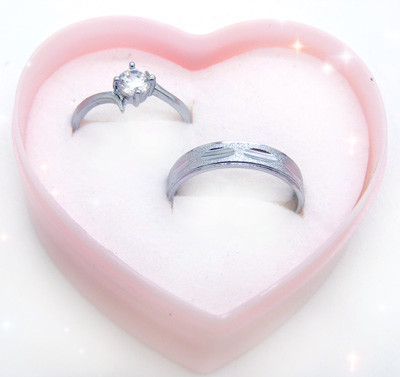 对戒 简单爱情简约时尚韩版男女士潮人指环 礼品盒装