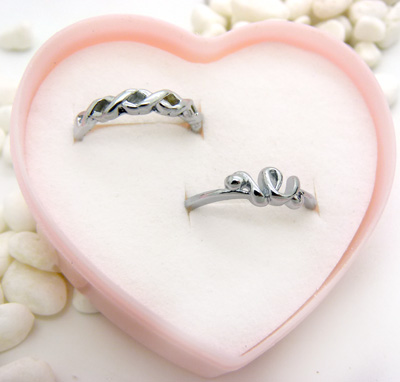 韩版姐妹一对创意韩版女戒子 钛钢姐妹指环首饰品