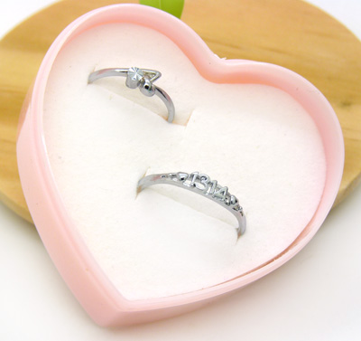 韩版姐妹一对创意韩版女戒子 钛钢姐妹指环首饰品