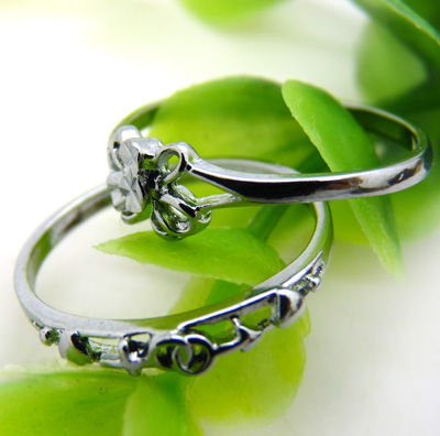 韩版永恒爱简约男女潮人指环 钛钢时尚戒子 礼品盒装	