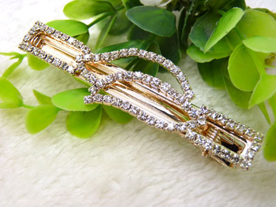 韩版水钻刘海夹蝴蝶结对夹头饰批发鸭嘴夹发饰边夹 发卡