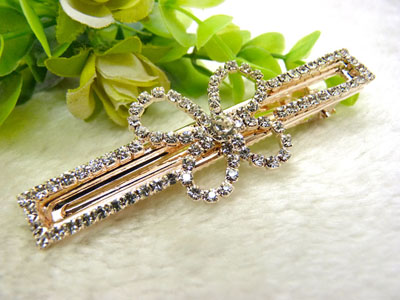 韩版水钻刘海夹蝴蝶结对夹头饰批发鸭嘴夹发饰边夹 发卡	