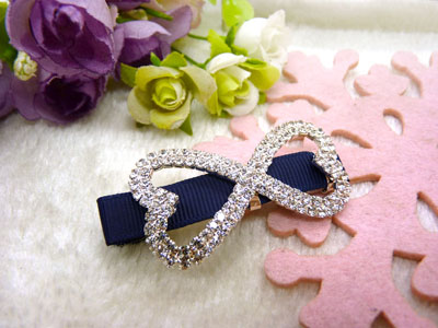 韩版水钻发夹蝴蝶结鸭嘴夹抓夹刘海一字夹顶夹边夹