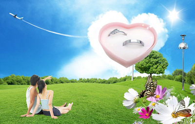 韩国情侣款韩版潮人女男士银色钛钢戒指 生日礼物盒装 潮流指环