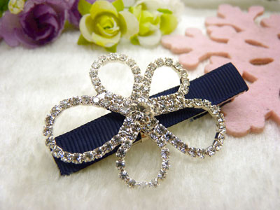 韩版水钻发夹蝴蝶结鸭嘴夹抓夹刘海一字夹顶夹边夹对夹流行美发饰	