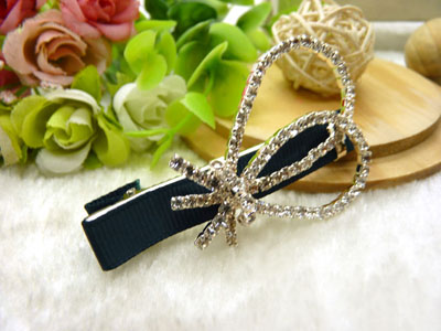 韩版水钻发夹蝴蝶结鸭嘴夹抓夹刘海一字夹顶夹边夹