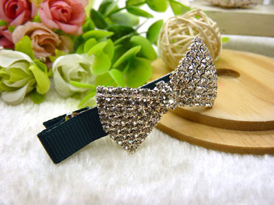 韩版水钻发夹蝴蝶结鸭嘴夹抓夹刘海一字夹顶夹边夹