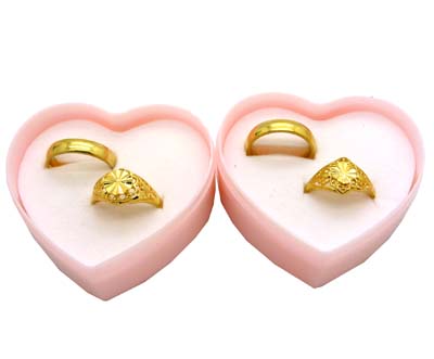 终身保色黄金男戒女戒情侣金戒指 满天星车花戒指 潮流戒指（7*7）