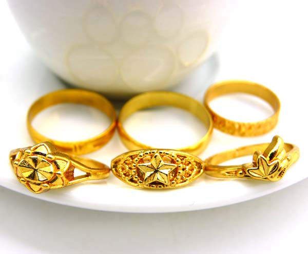 终身保色男女情侣戒指 满天星爱心戒指指环（7*7）