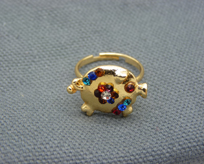 保色镀玫瑰金戒指 女 潮人指环宝石镶钻时尚戒 装饰品戒指	