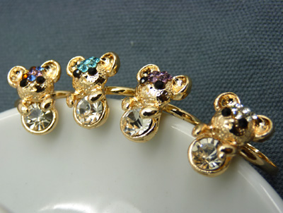 保色镀玫瑰金戒指 女 潮人指环宝石镶钻时尚戒 装饰品戒指	