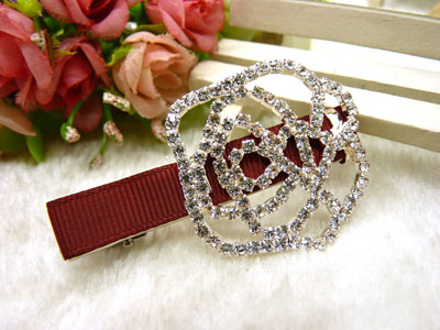 韩版水钻发夹蝴蝶结鸭嘴夹抓夹刘海一字夹顶夹