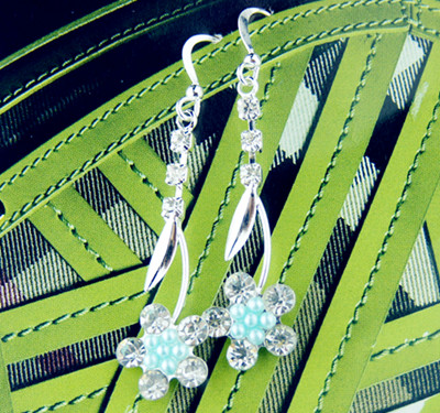 日韩饰品/水钻合金/保色耳饰