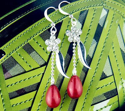 日韩饰品/水钻合金/保色耳饰